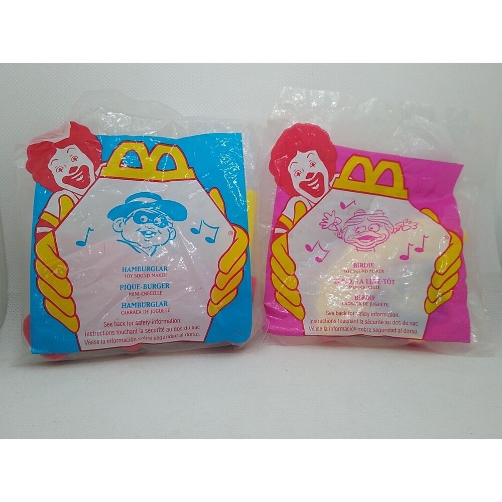 1996 McDonald’s Toy Soundmaker Happy Meal Birdie & Hamburglar  SEALED.